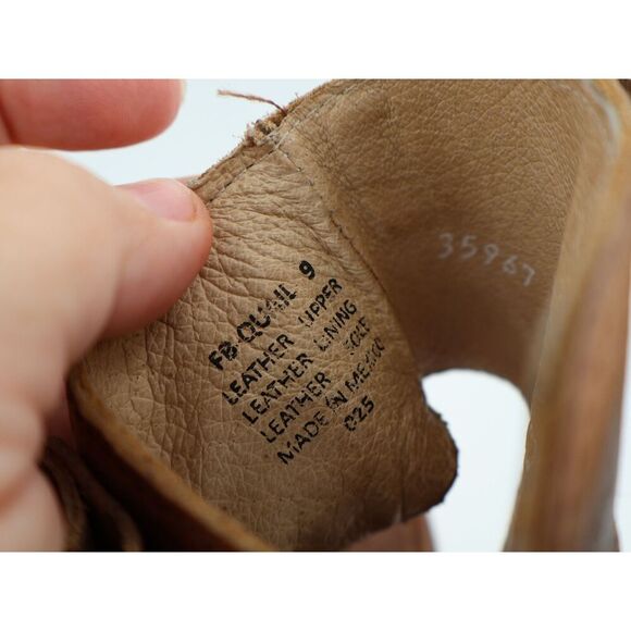 Freebird by Steven Quail Sandals Womens 9 Brown Leather Gladiator Block Heel - Picture 5 of 13